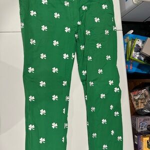 Green Shamrock golf Pants